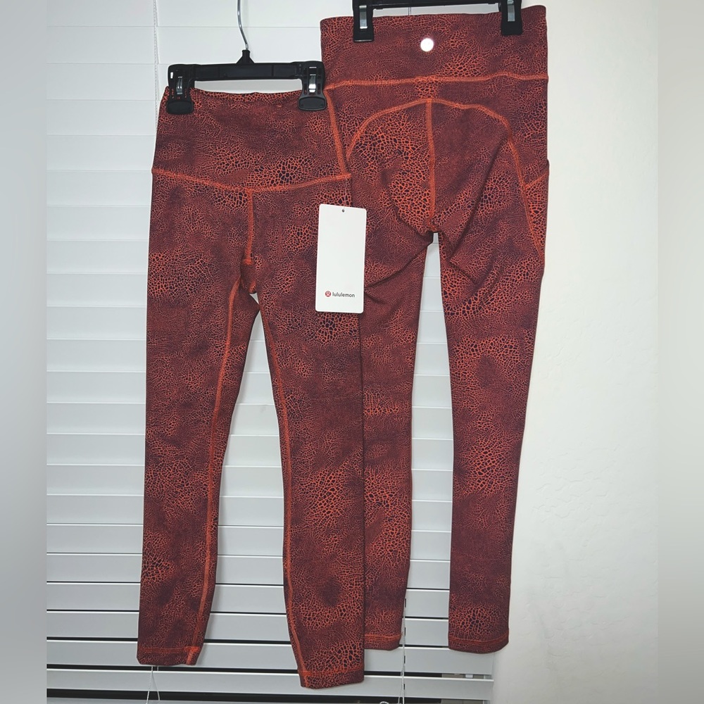 Rust Luluemon Wonder Trainer Legging 25”